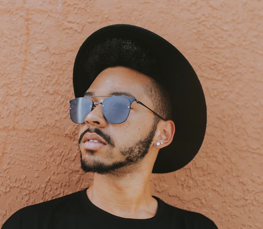 man in a hat and glasses